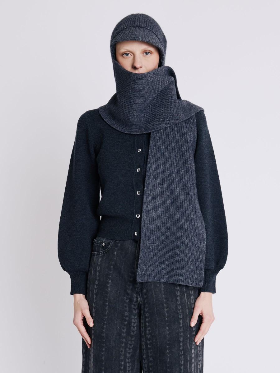 Berenice Echarpe ONIRA Écharpe grise avec casquette intégrée