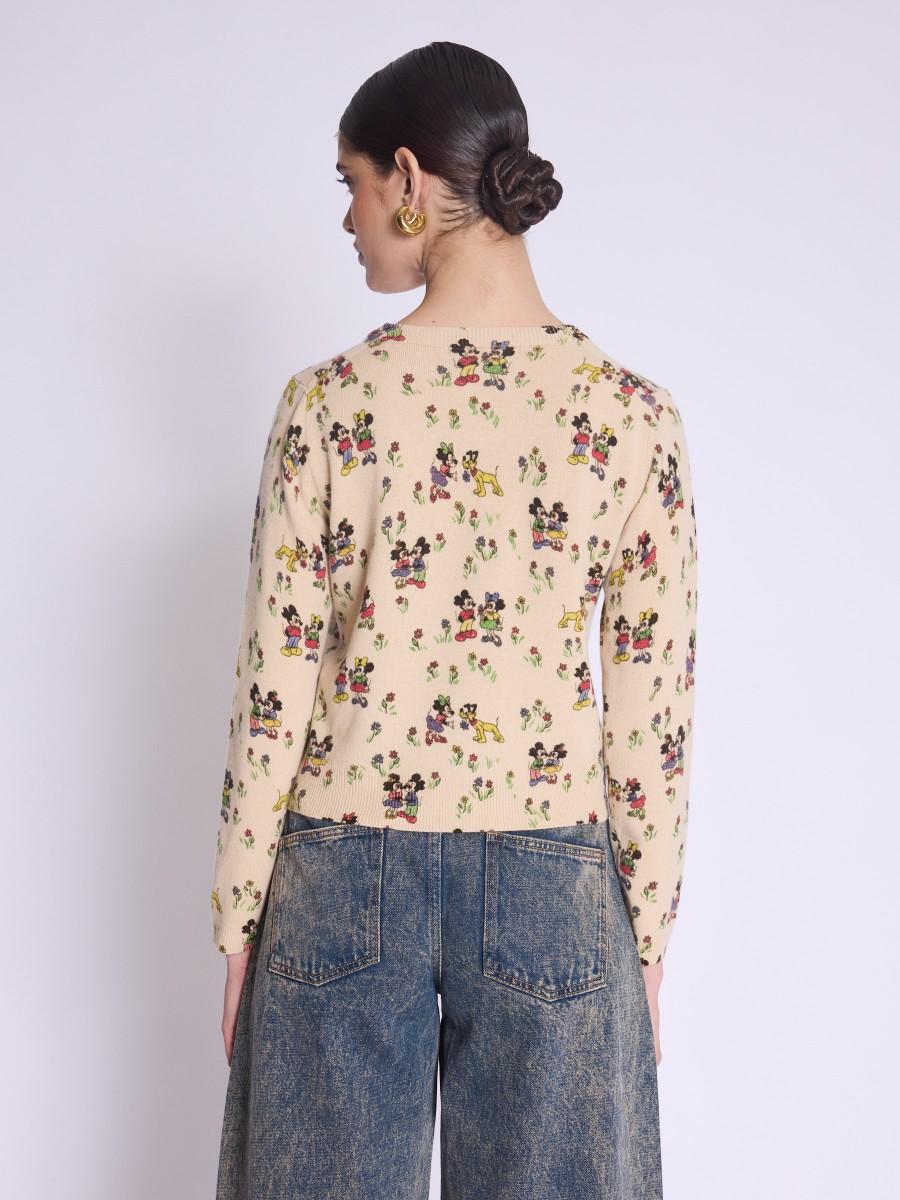 Berenice Gilet GEMINNIE Gilet En Laine Imprimé Mickey