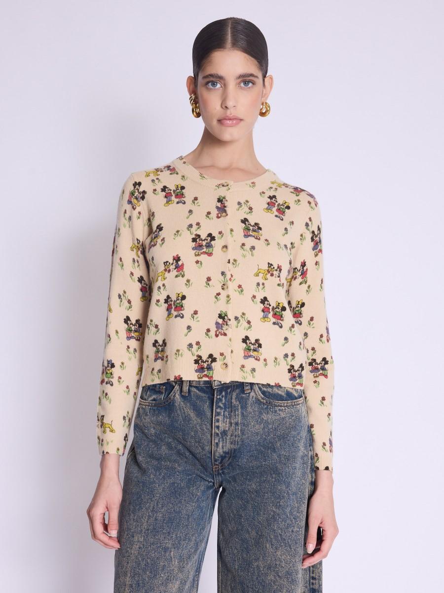 Berenice Gilet GEMINNIE Gilet en laine imprimé Mickey Berenice Gilet GEMINNIE Gilet en laine imprimé Mickey