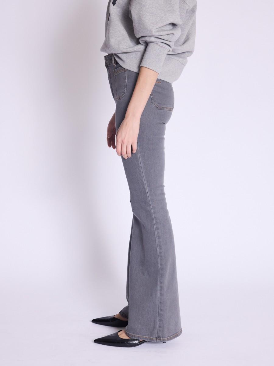 Berenice Jean ODESSADENIM Jean Flare Avec Poches Plaquées Gris