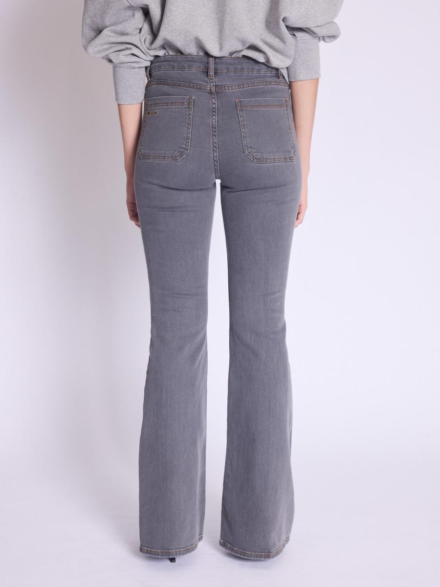 Berenice Jean ODESSADENIM Jean Flare Avec Poches Plaquées Gris