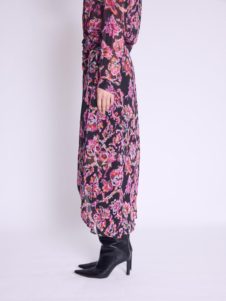 Berenice Jupe JOMY Jupe Midi Asymétrique Avec Imprimé Floral