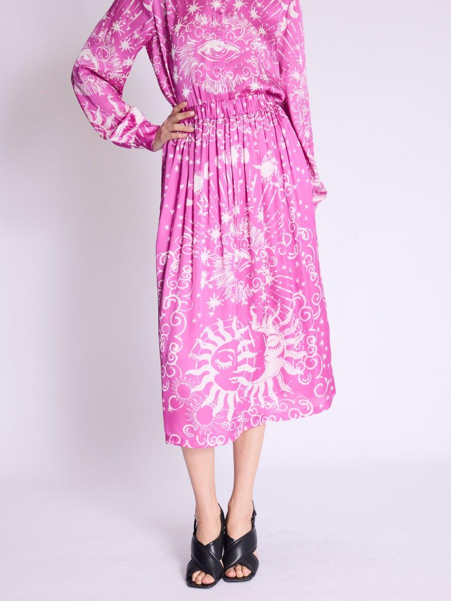 Berenice Jupe JOYCE Jupe Mi-longue Imprimé Astral Rose