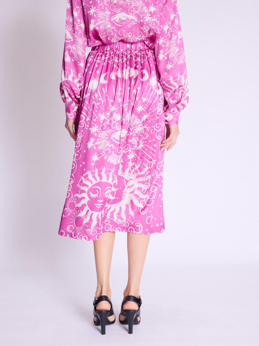 Berenice Jupe JOYCE Jupe Mi-longue Imprimé Astral Rose