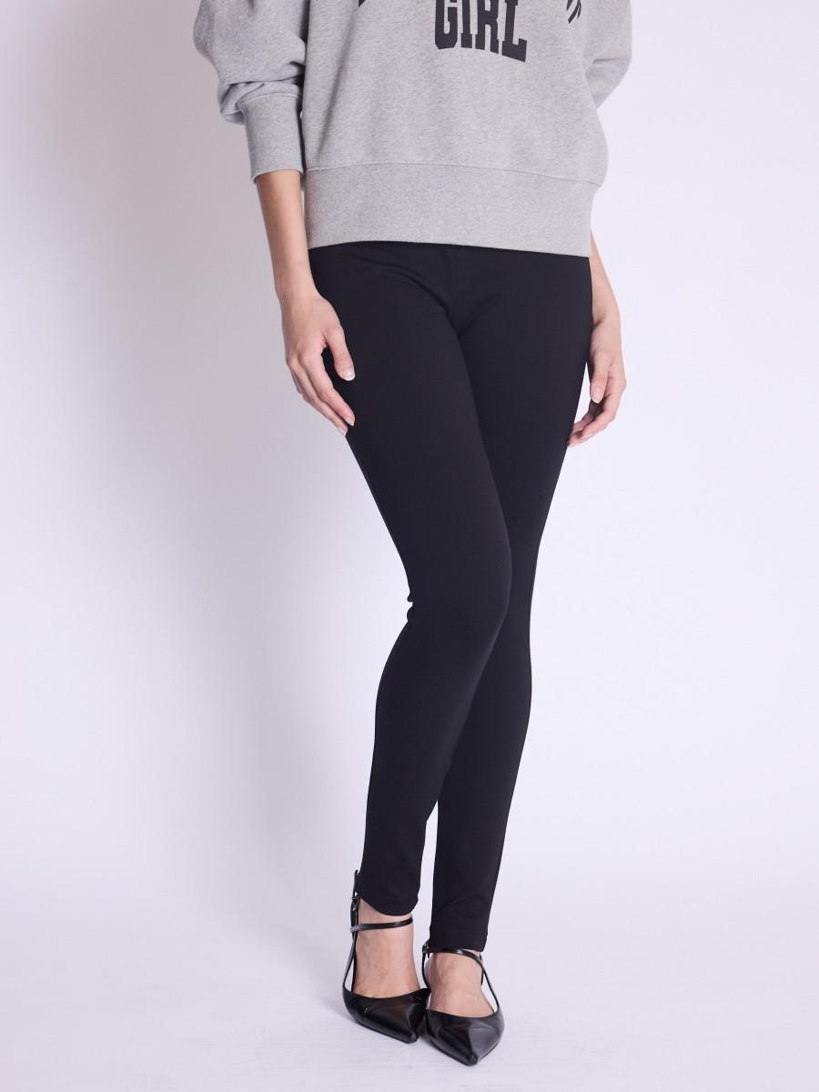 Berenice Legging PLUME Legging Noir Avec Fermeture éclair