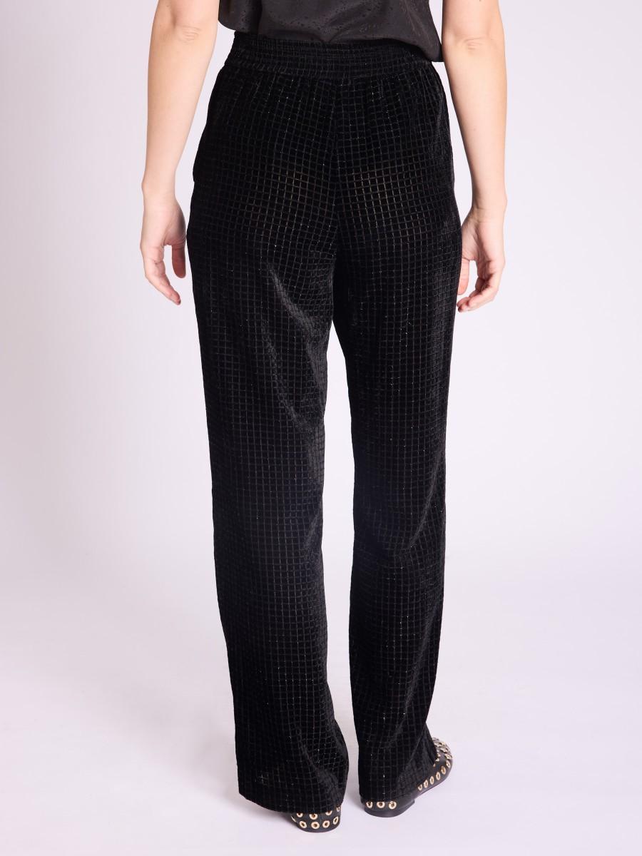 Berenice Pantalon PENELOPPE Pantalon Droit à Carreaux Lurex