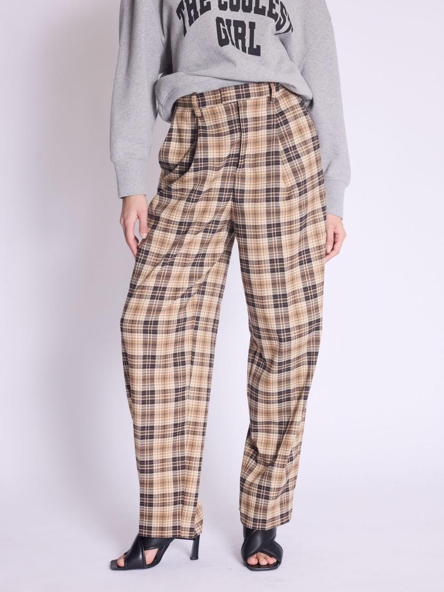 Berenice Pantalon PERNILLE Pantalon Droit à Carreaux Classique