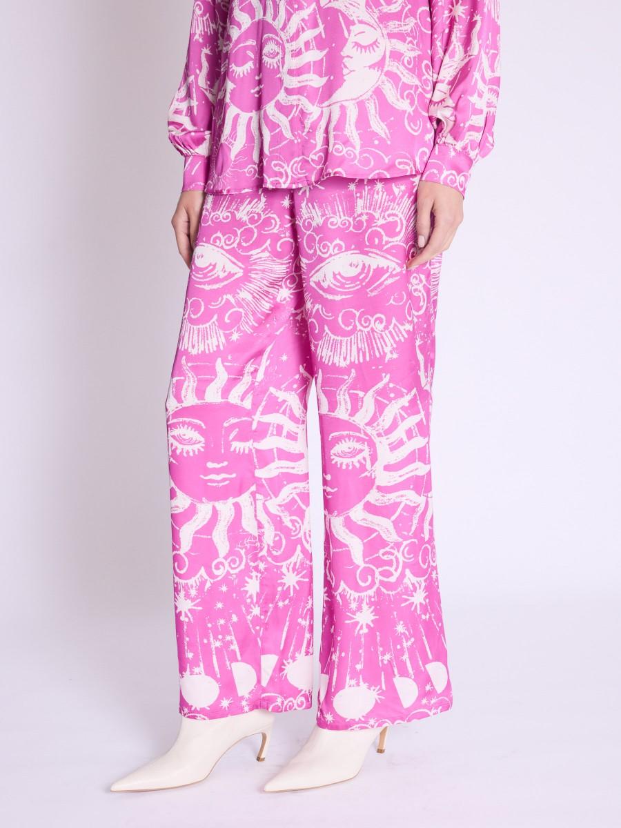 Berenice Pantalon PIERRE Pantalon Imprimé Astral Fuchsia