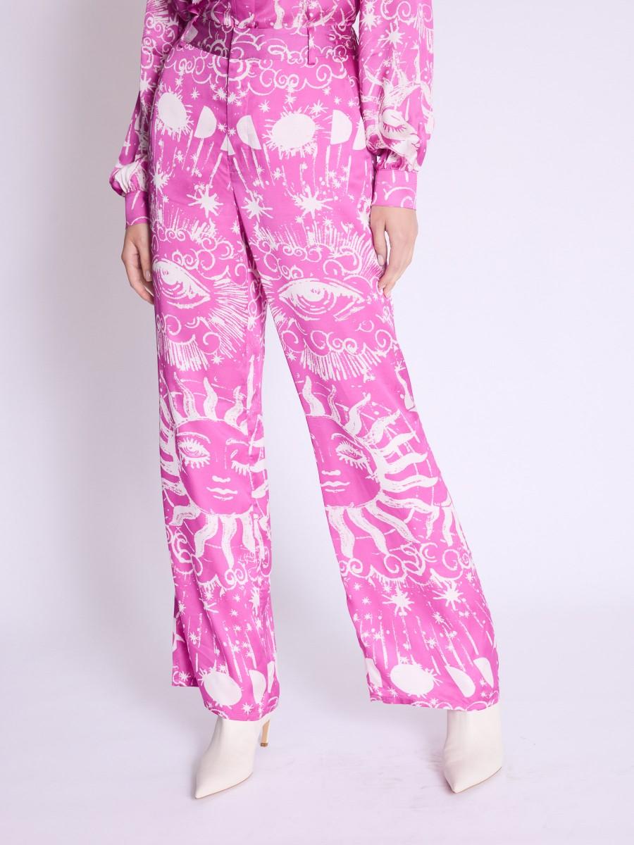Berenice Pantalon PIERRE Pantalon Imprimé Astral Fuchsia