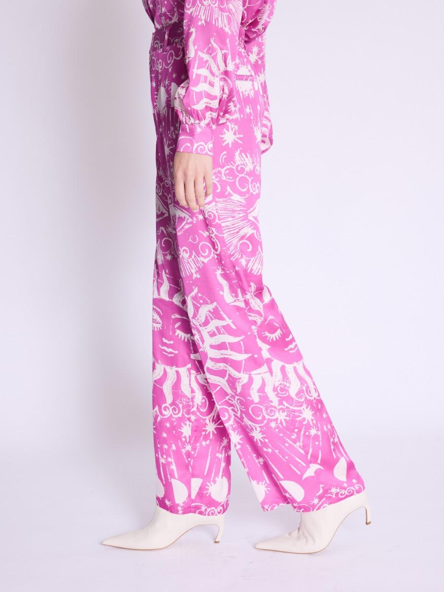 Berenice Pantalon PIERRE Pantalon Imprimé Astral Fuchsia