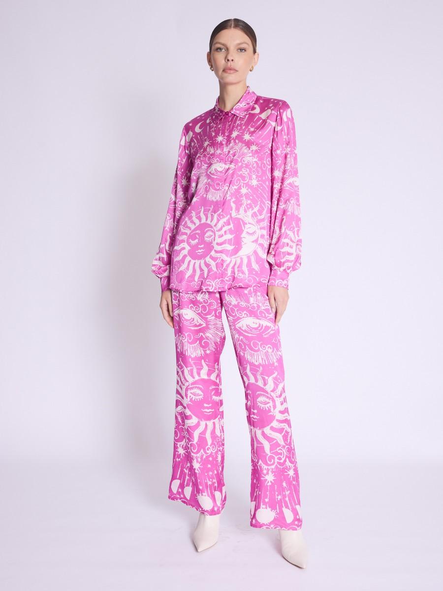 Berenice Pantalon PIERRE Pantalon imprimé astral fuchsia