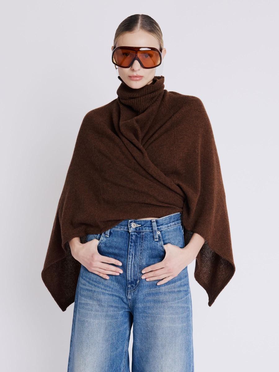 Berenice Poncho ADETTE Poncho En Cachemire Avec Col Roulé