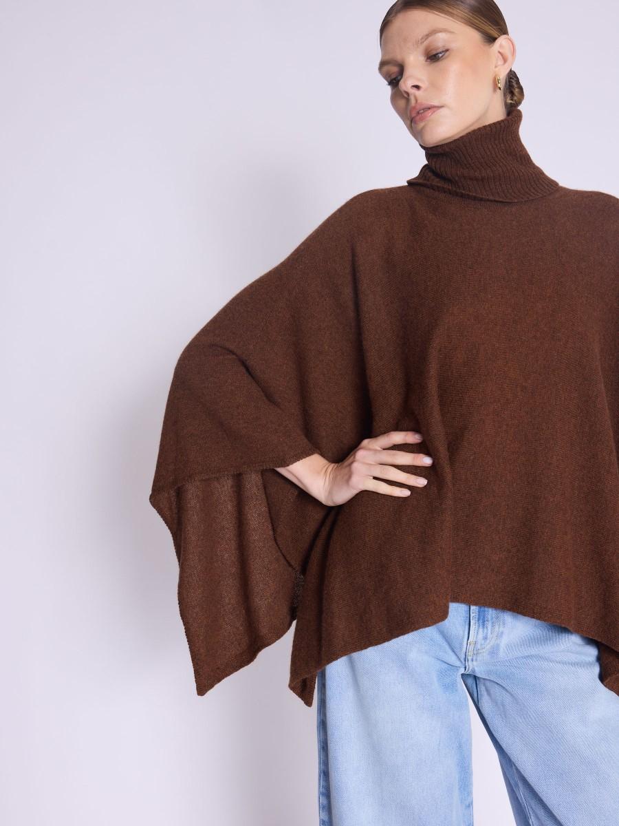 Berenice Poncho ADETTE Poncho En Cachemire Avec Col Roulé
