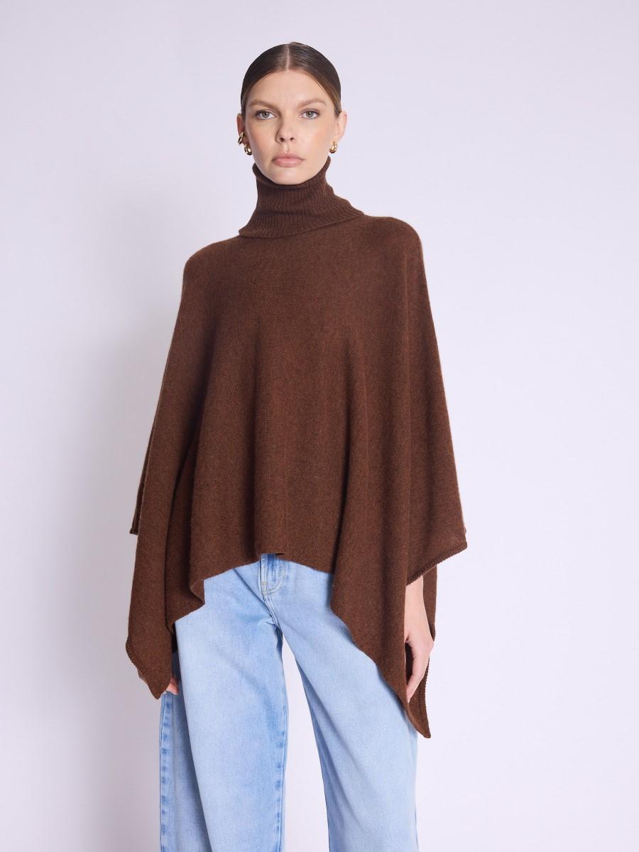 Berenice Poncho ADETTE Poncho en cachemire avec col roulé