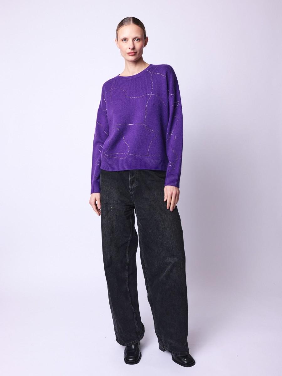 Berenice Pull APOLLO |Pull Manches Longues Orné De Strass