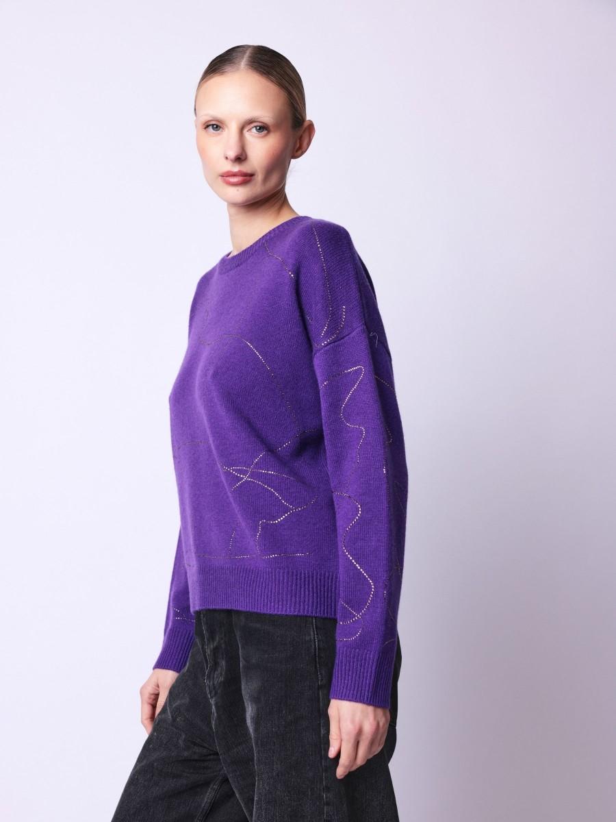 Berenice Pull APOLLO |Pull Manches Longues Orné De Strass