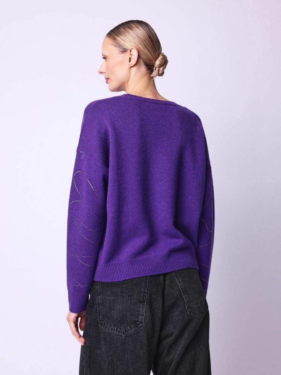 Berenice Pull APOLLO |Pull Manches Longues Orné De Strass