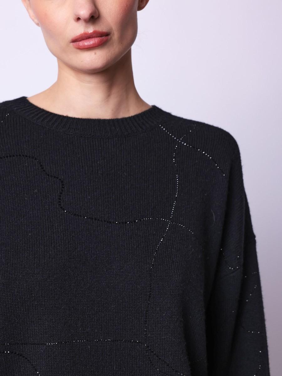 Berenice Pull APOLLO |Pull Manches Longues Orné De Strass
