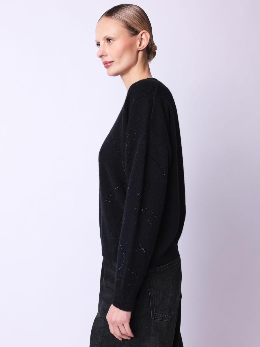 Berenice Pull APOLLO |Pull Manches Longues Orné De Strass