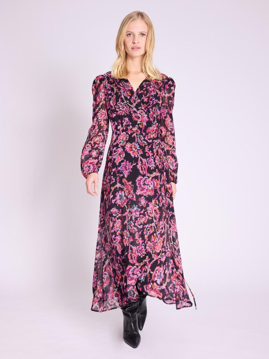 Berenice Robe RONIA Robe longue portefeuille à imprimé floral