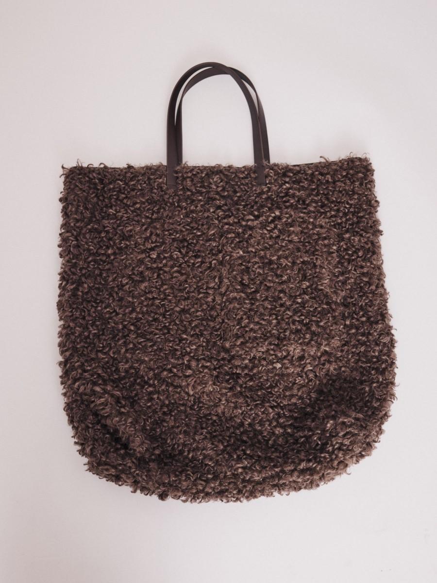 Berenice Sac OFFURRYOMA Sac Large Fausse Fourrure Couleur Marron