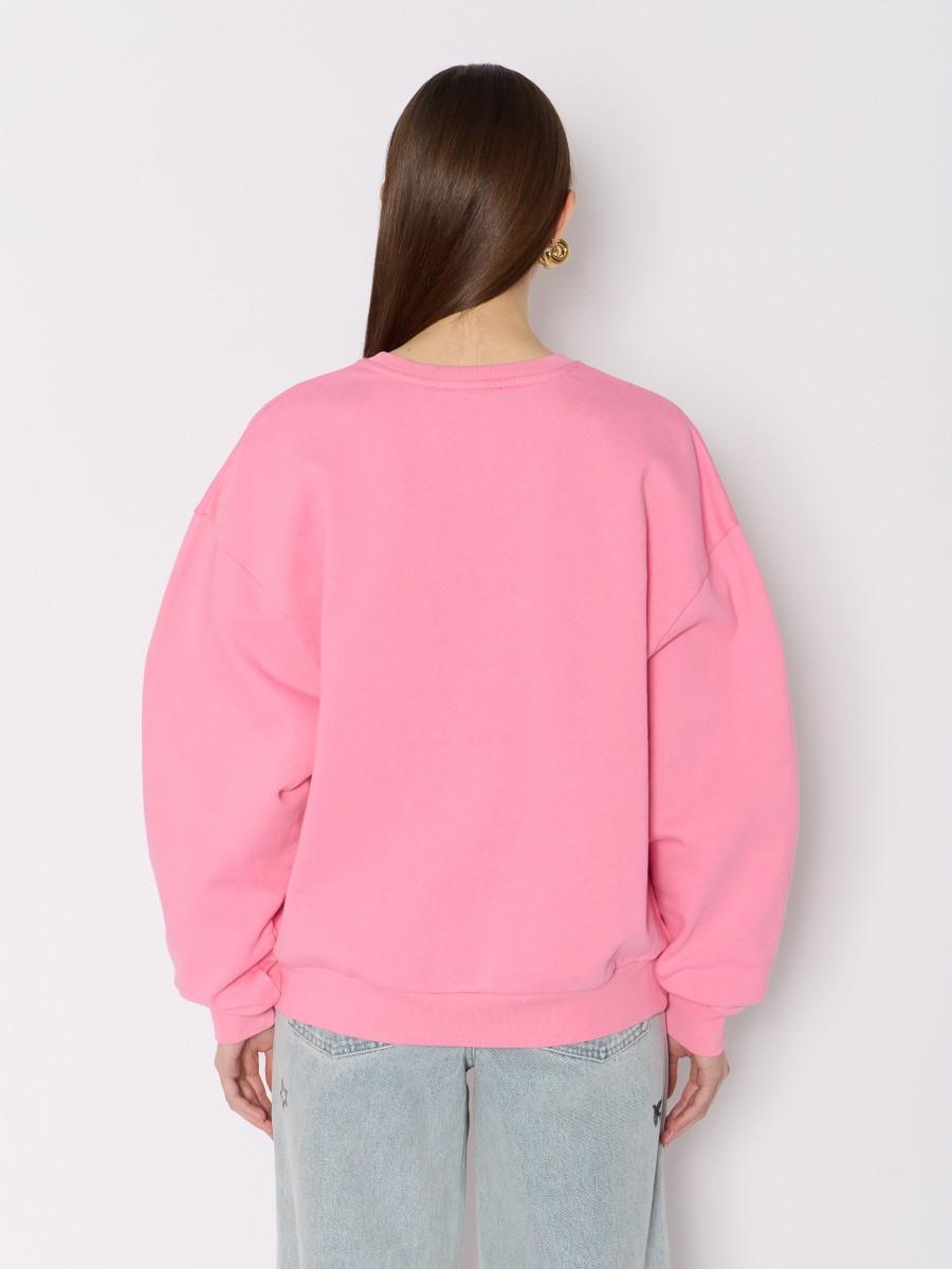 Berenice Sweat Rose SDELIGHT – Coupe Oversize Artwork "Full Moon Party" Vert Brillant