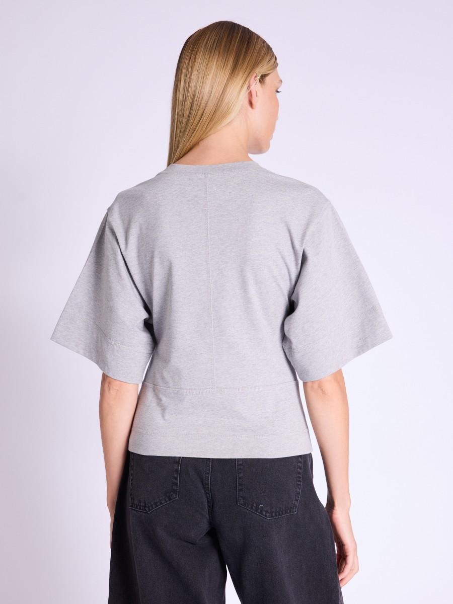 Berenice T-shirt ELSA T-shirt Gris Cintré Manches Courtes Kimono