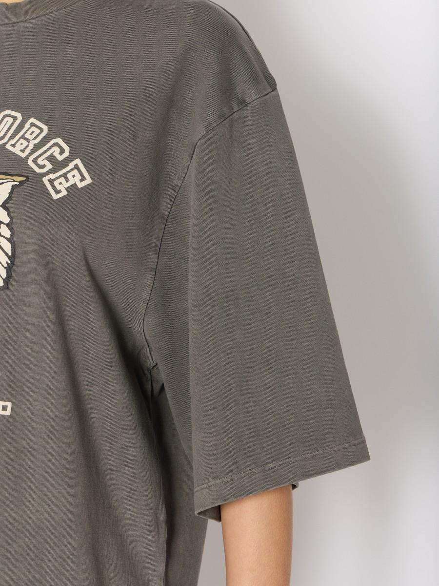 Berenice T-shirt Gris Teforce – Coupe Oversize Motif Tiger Force Manches Larges