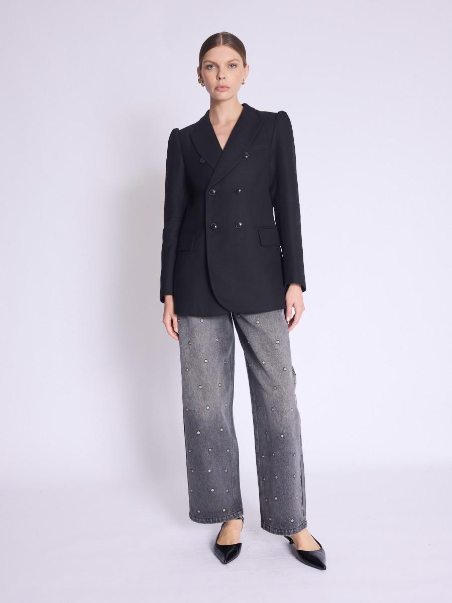 Berenice Tailleur VANITY |Tailleur Noir à épaulettes