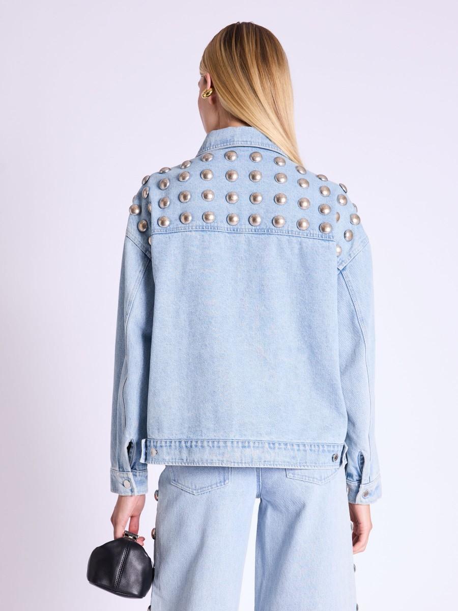 Berenice Veste En Jean Avec Gros Clous Sur Le Haut De La Pièce