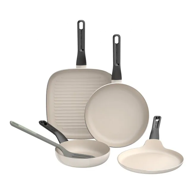 Berghoff 4-pcs Set De Poêles Antiadhérente Glints Spirit Et Spatule Balance