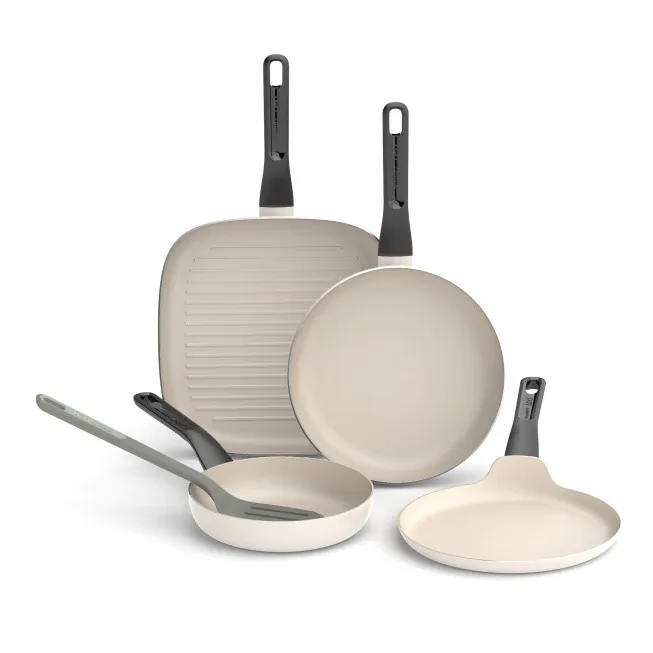 Berghoff 4-pcs Set De Poêles Antiadhérente Glints Spirit Et Spatule Balance