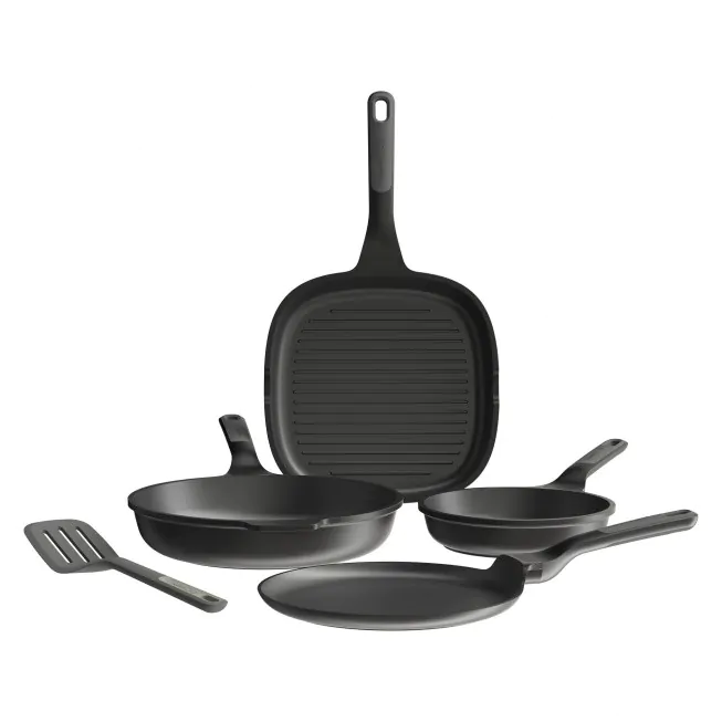 berghoff 4-pcs set de poêles antiadhérente Stone+ avec spatule Balance