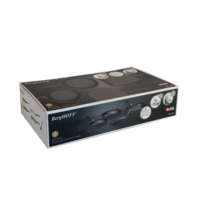Berghoff 4 Pièces Poêles à Frire Antiadhésive Helix Avec Spatule