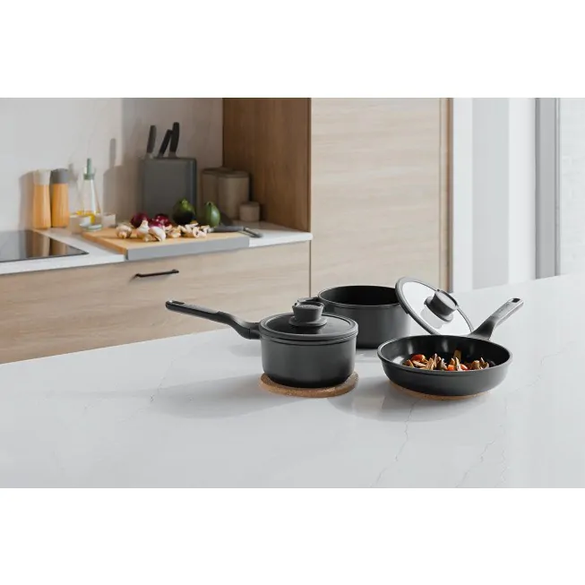 Berghoff 5-pcs Batterie De Cuisine Antiadhérente Stone+