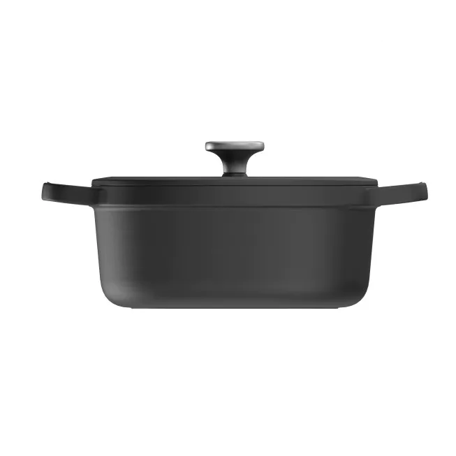 Berghoff Cocotte Ovale En Fonte Avec Couvercle Graphite 27x22cm