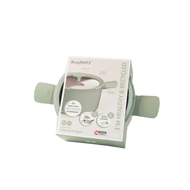 Berghoff Marmite Antiadhérente Avec Couvercle Balance Sage 24x14cm