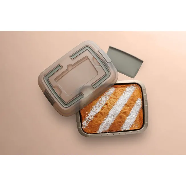 Berghoff Plat à Gâteau Avec Couvercle Et Trancheur Balance 38 50x29cm