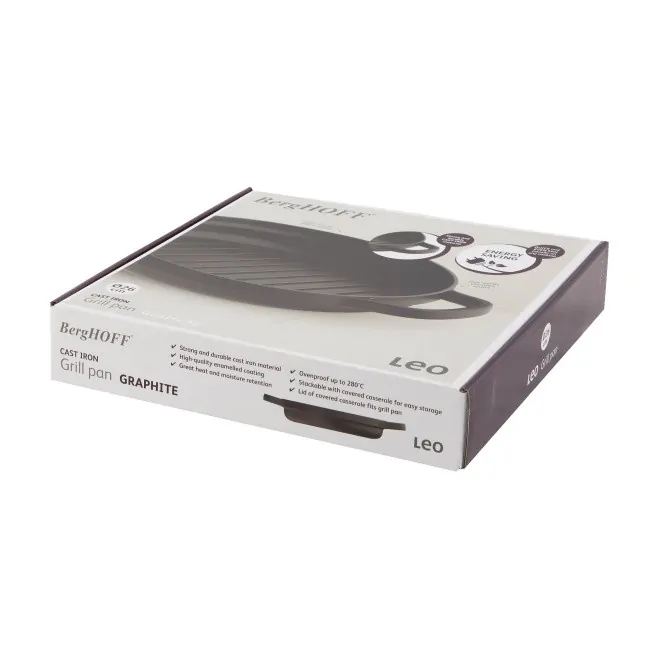 Berghoff Poêlon à Griller Encastrable Graphite En Fonte De Fer 26cm