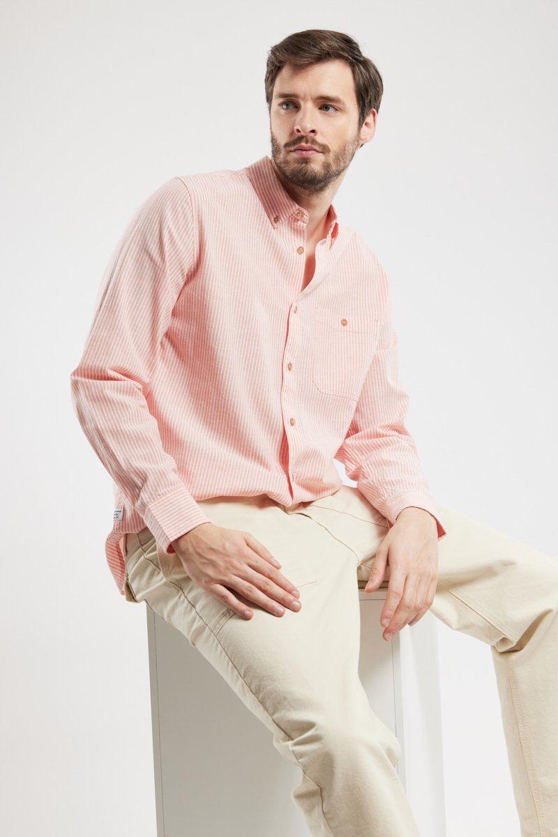 Bermudes Chemise fines rayures ELINE - coton et lin