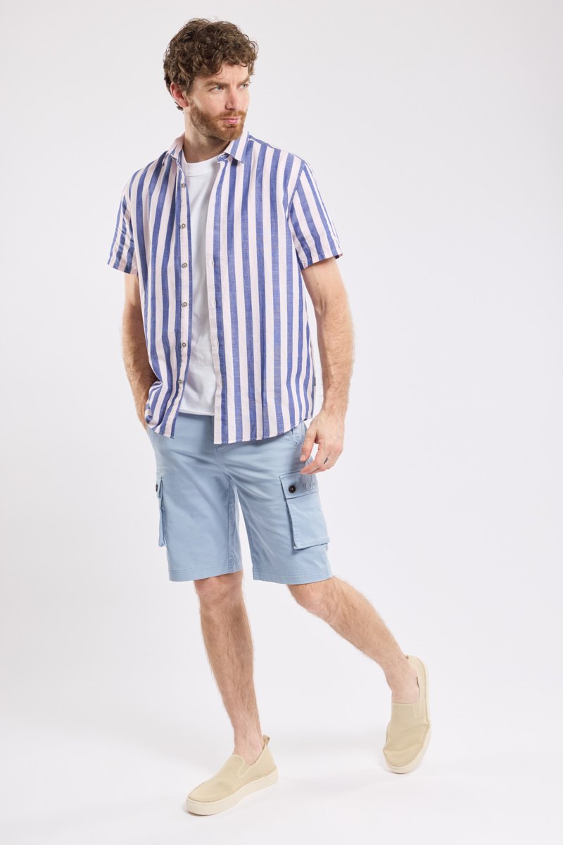 Bermudes Chemise Manches Courtes Rayée ERNOUCO