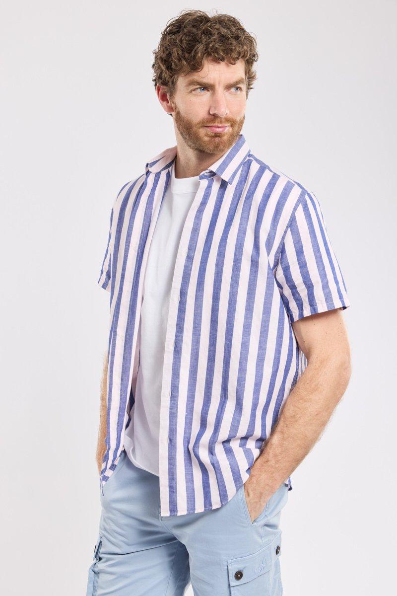 Bermudes Chemise manches courtes rayée ERNOUCO