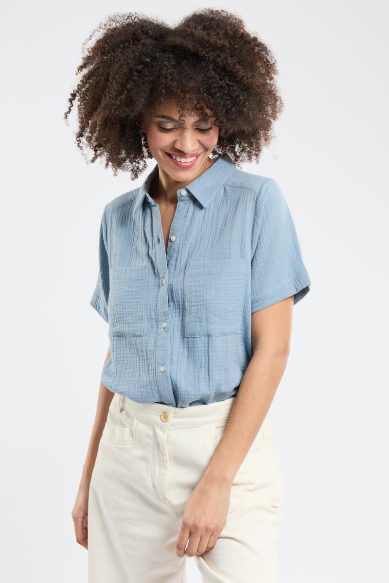 Bermudes Chemisier CLEA - Gaze De Coton