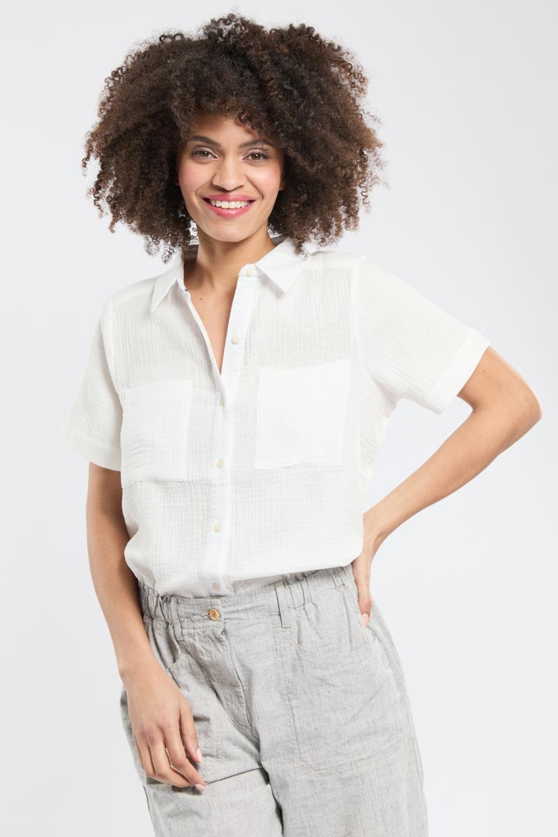 Bermudes Chemisier CLEA - Gaze De Coton