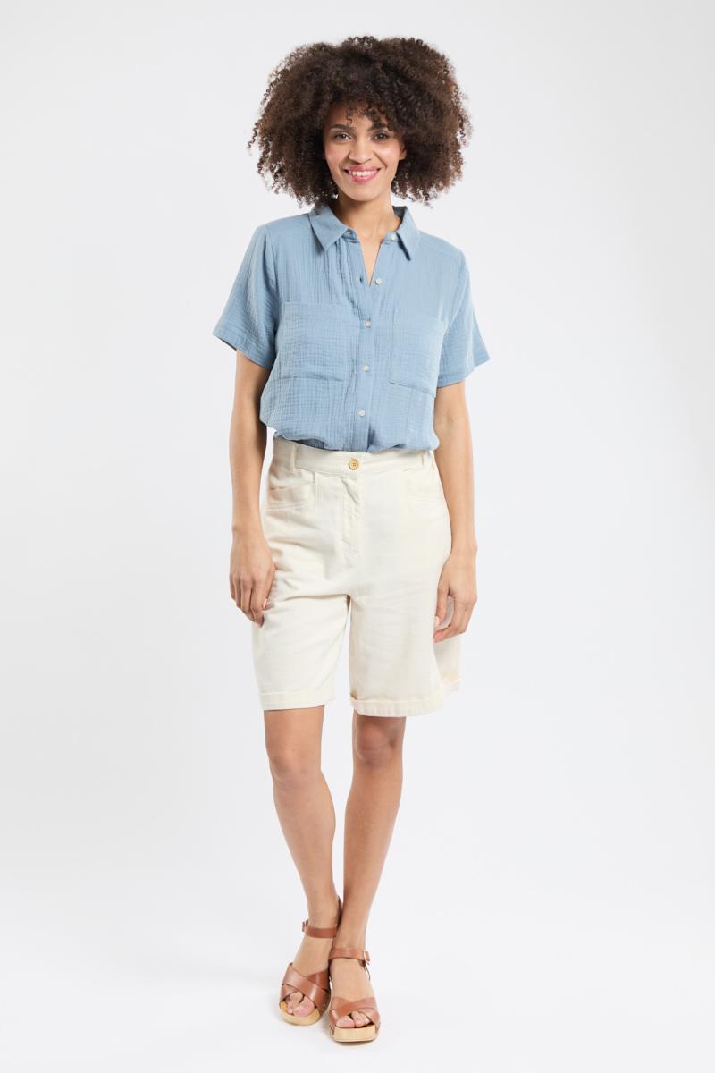 Bermudes Chemisier CLEA - gaze de coton