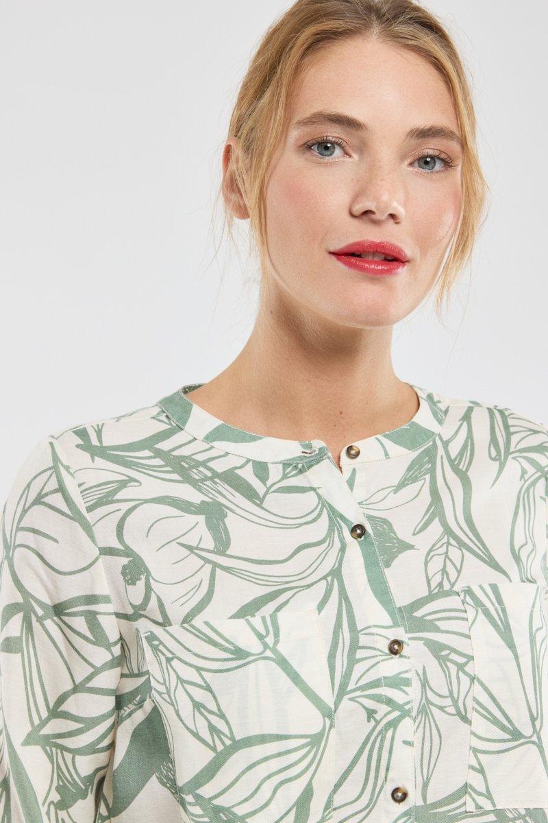 Bermudes Chemisier "végétal" CORLY