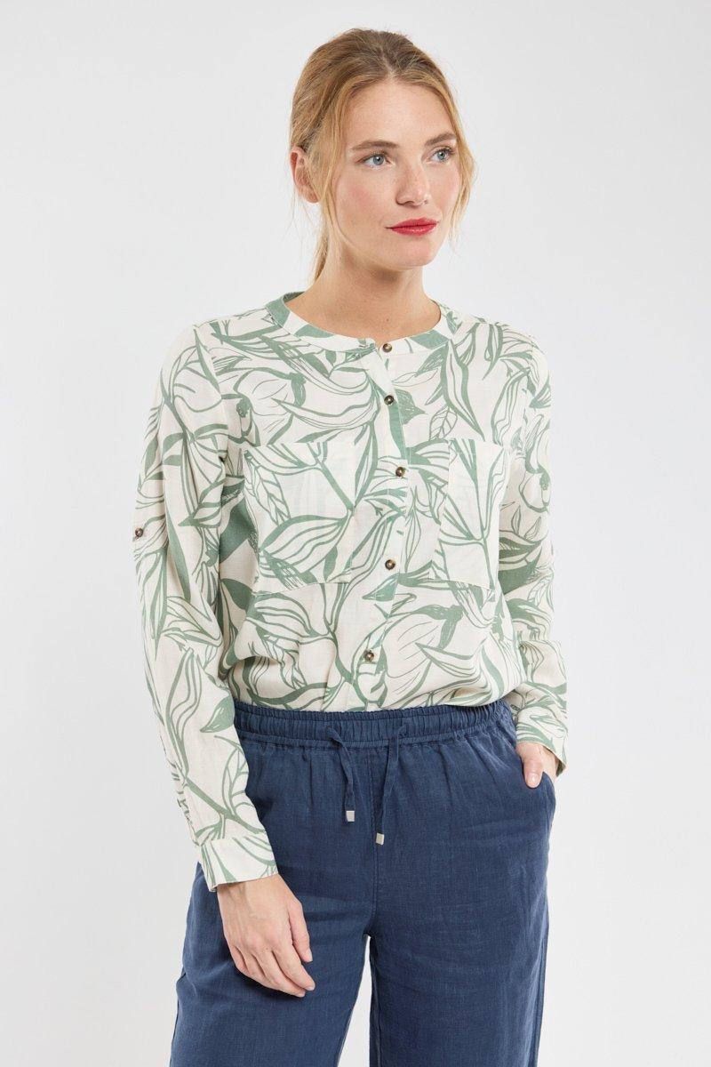 Bermudes Chemisier "végétal" CORLY