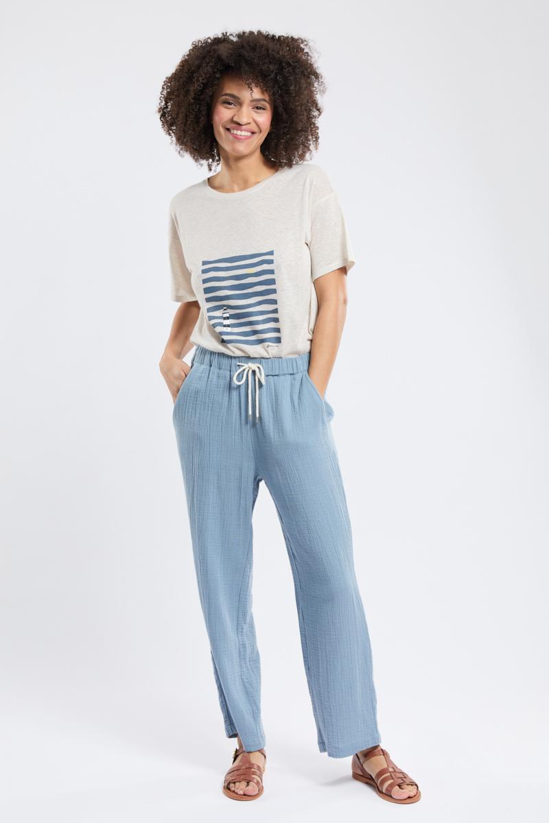 Bermudes Pantalon large LAURINE - gaze de coton