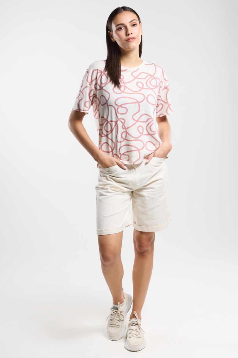 Bermudes T-shirt Motif Cordage COSTELY