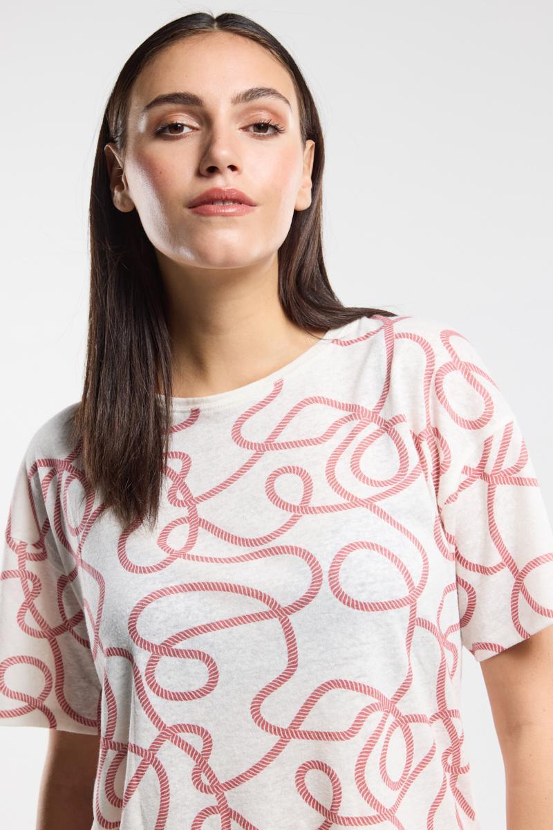 Bermudes T-shirt Motif Cordage COSTELY
